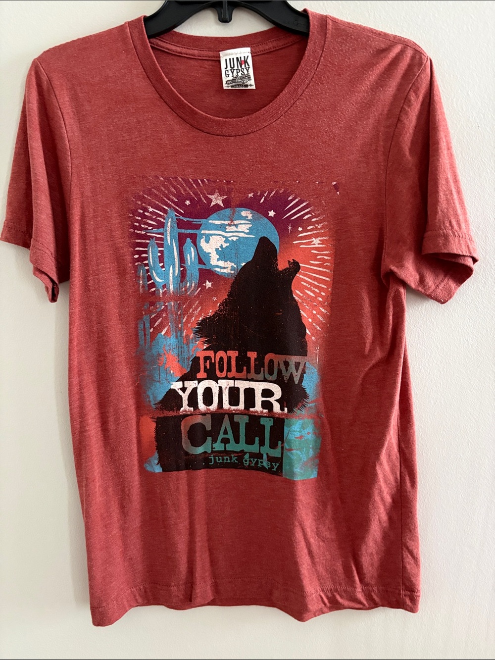 Junk Gypsy 'Follow Your Call' Graphic Tee - Rust Red
